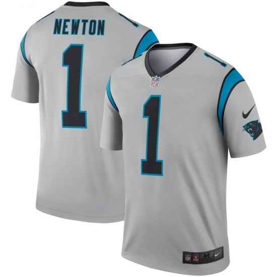 Nike Panthers 1 Cam Newton Silver Inverted Legend Jersey